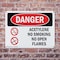 Signmission Acetylene No Smoking No Open Flames Danger Sign, Plastic, 10in W x 7in L, 2PK OS-2PACK-DS-P-710-L-1016 - alternate 2